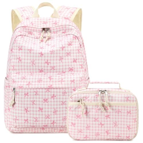 LEDAOU Kids School Backpack with Lunch Box for Girls Boys Toddler BookBag School Bag Preschool Kindergarten Back pack