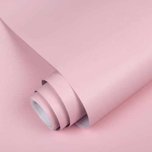 Pink Contact Paper Peel and Stick Wallpaper SelfAdhesive Removable Contact Paper Pink Vinyl Wrap Sticker Wallpaper for Girls Room Cabinets Bedroom Wall Furniture Home Decoration 157 X 118