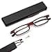 REAVEE Folding Reading Glasses for Men Women Ultra Thin Blue Light Blocking Anti UVEyestrain Computer TR90 Slim Foldable Portable Readers with Compact Flat Case Red 20