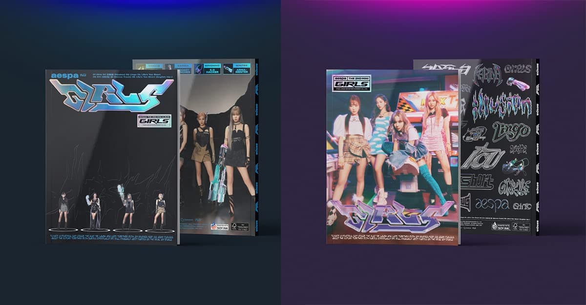 Dreamus aespa Girls KWANGYAReal World ver SET 2Album2Folded Posters SMK1454 0