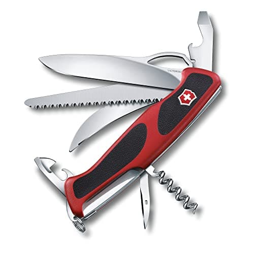 Victorinox Swiss Army Rangergrip 57 Hunter Multi-Tool Pocket Knife, Black/Red, 130mm
