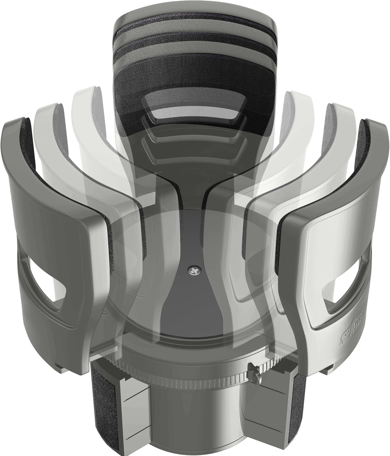 Gorilla Grip Car Cup Holder Expander - Adjustable Insert for 18 to 48oz Bottles and Mugs, Gray