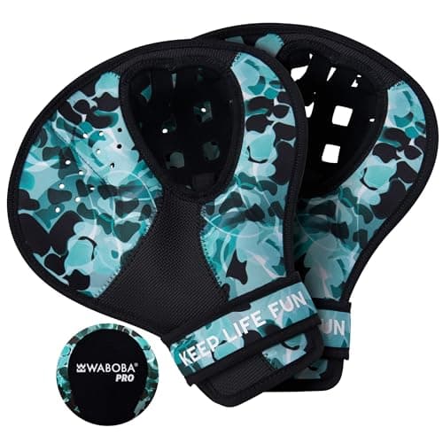 Waboba Catch Water Gloves Pro Water Bouncing Ball Set for Beach Games Swimming Pool Toys 2 Baseball Style Mitts for Catching Water Balls One Size Ambidextrous Design Black