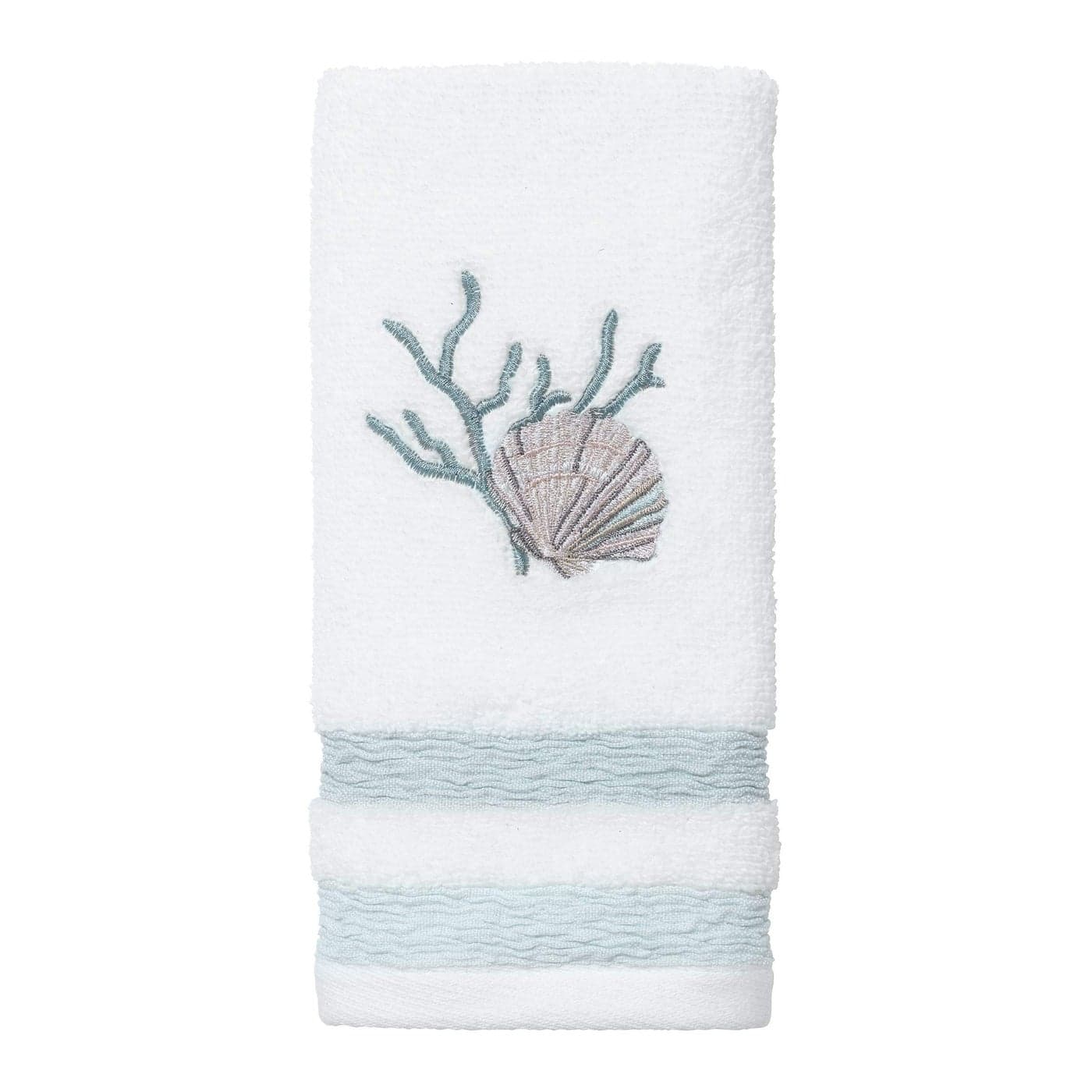 Avanti Linens Fingertip Towel Soft Absorbent Cotton Towel Coastal Terrazo Collection
