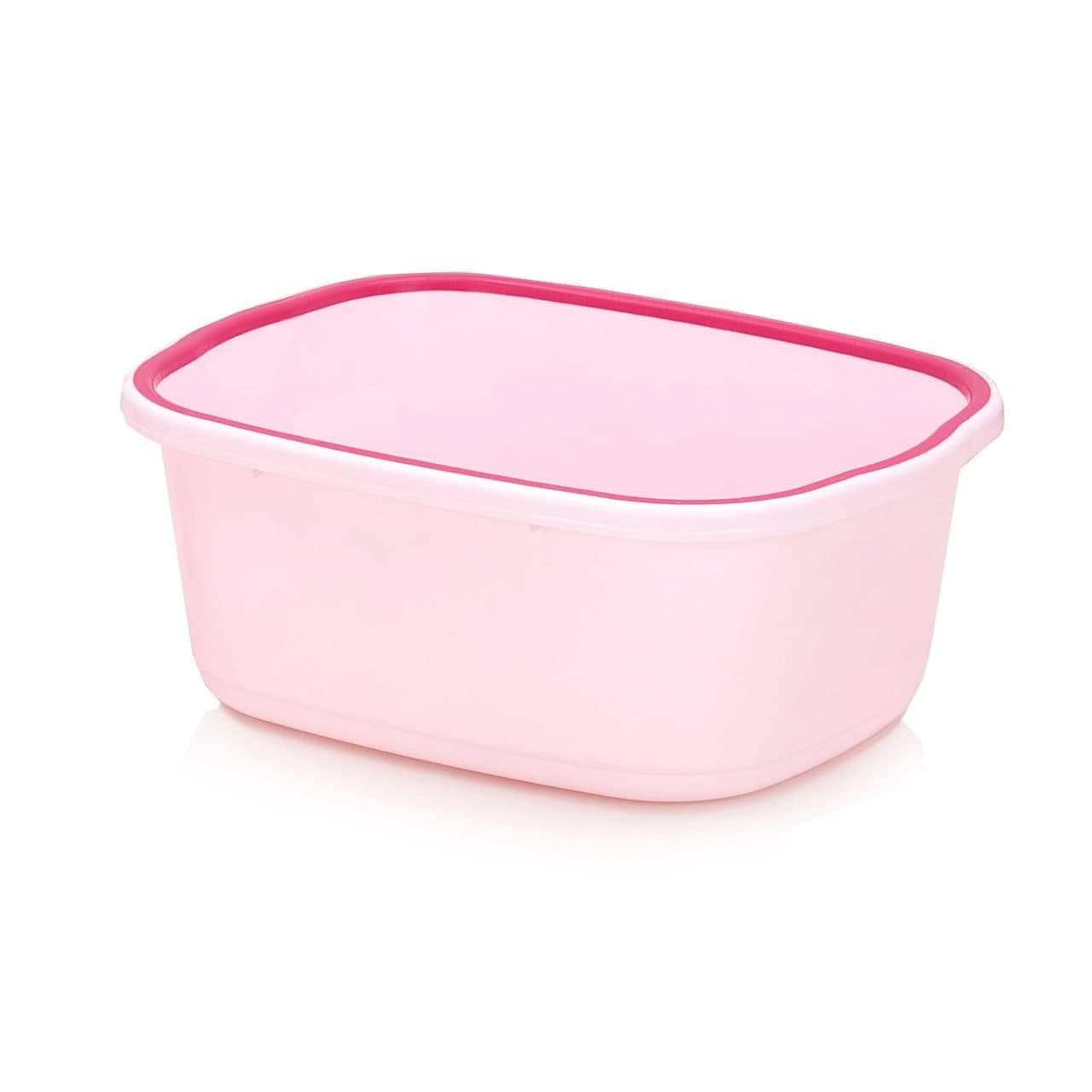 LANKESH ENTERPRISE Unbreakable Plastic Multipurpose Bathroom Tub Laundry Clothes Washing Bucket Tub Home Accessories Set Rectangular Small Kids Tub Design Pink