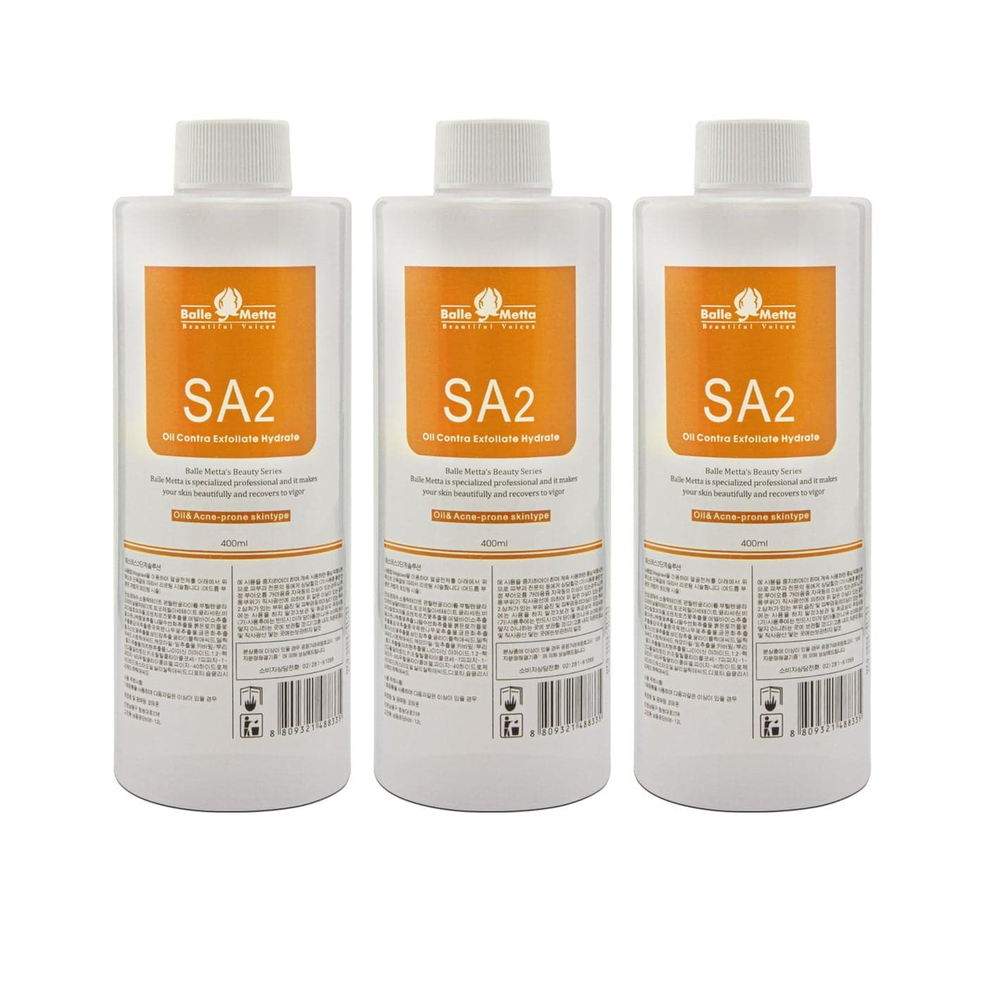 AS1 SA2 AO3 Aqua Peeling Solution Skin Care Aquapeel Serum for Hydro Facial Dermabrasion Machine Cleansing and Moisturizing 400ml141Floz Set of 3 Bottles SA2 Elitzia ETSA02