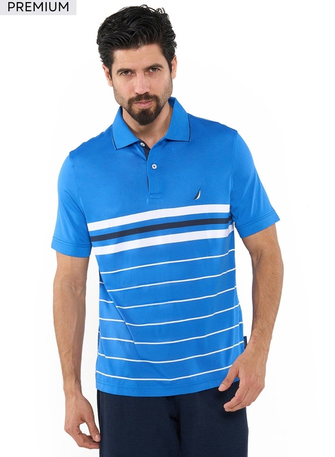Striped Relaxed Dry-fit Polo Shirt