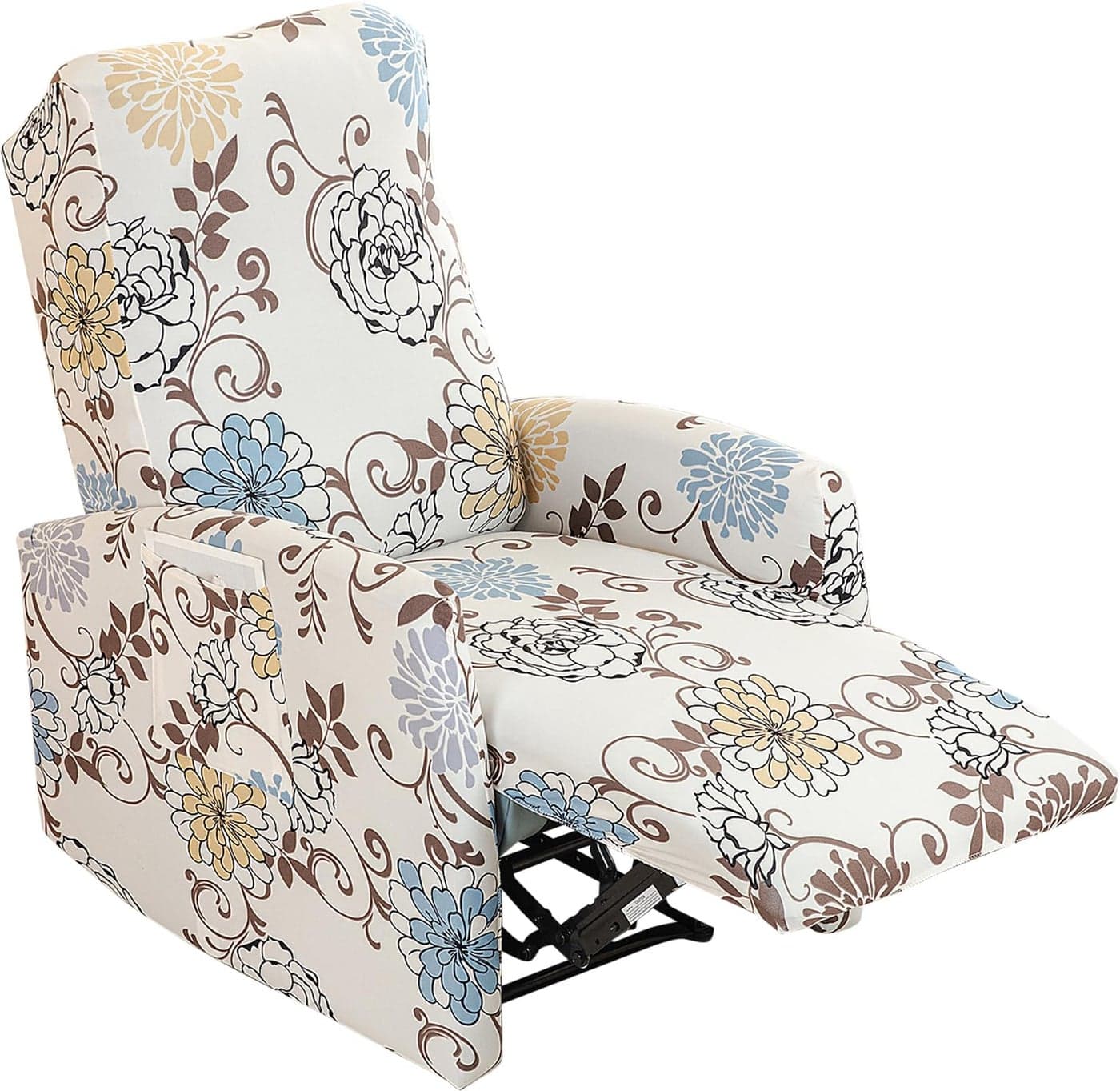 FUANGUI Recliner Chair Covers 4-Pieces Small Recliner Cover for Recliner Chair, Non Slip Covers Washable Lazy Boy Recliner Slipcovers/Furniture Protector for Kids, Dog, Living Room, 10
