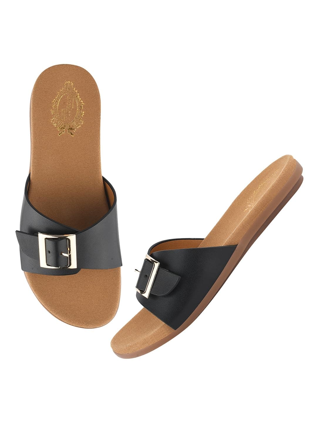Shoetopia Slip-on Black Flats For Women /EU39