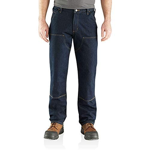 Carhartt Mens Relaxed Straight Rugged Flex DoubleFront Denim Dungaree Erie W32 x L32