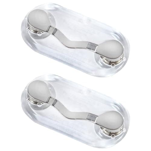 Readerest Magnetic Eyeglass Holders (2 Pack), Secure Clip for Reading Glasses, Sunglasses & ID Badges, Glasses Holders for Readers, Dad Gift, Eyewear Accessories Made in The USA (Stainless Steel)