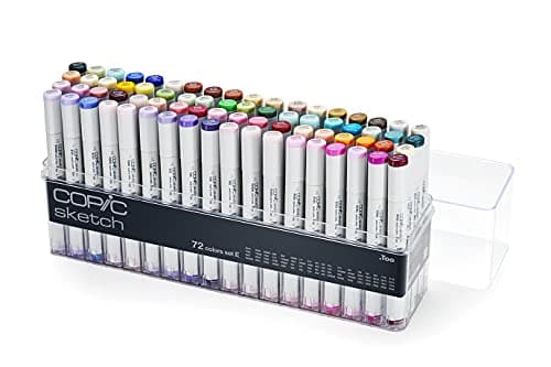 Copic Sketch Ultrablendable Alcohol Markers 72pc Set E