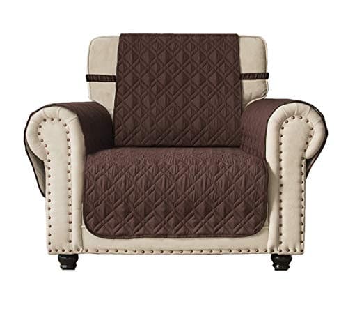Ameritex Waterproof Nonslip Chair Cover for Leather, Dog Chair Cover Furniture Protector, Ideal Chair Slipcovers for Pets and Kids, Stay in Place (23", Chocolate)