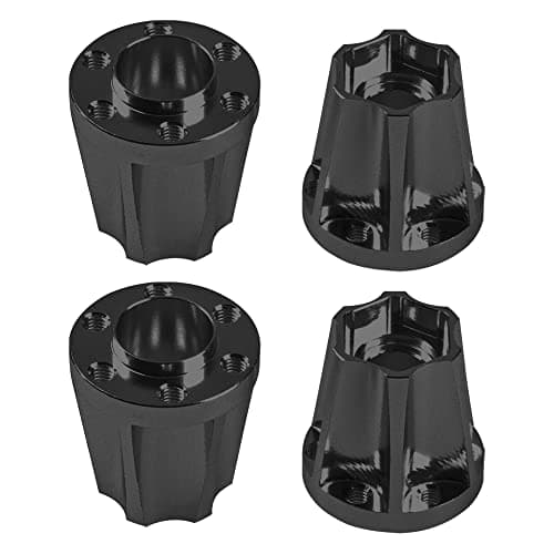 Vgoohobby Metal RC 12mm Wheel Hex Hub Extension Combiner Compatible with 1922inch Wheel Rim Axial SCX10 Traxxas TRX4 D90 110 RC Crawler 22mm Black