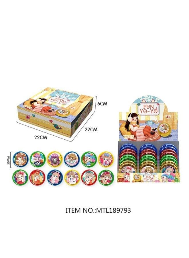 Creative Educational Yo-Yo Birthday Gift for Kids - Luminous Anime Girl Yo-Yo with Flash Lights, Nostalgic Toys, Small Toys for Kindergarten Children, MTL189793