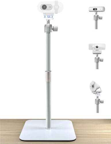 AceTaken White Webcam Magnetic Stand Holder for Logitech Brio 100, Brio 300,Brio 500,C270,C310 webcams