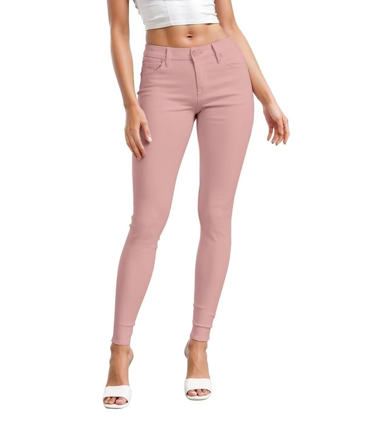 Hybrid Company Womens Hyper Ultra Stretch Comfy Skinny Leg Work Casual Pants P44876SK Dusty Rose M