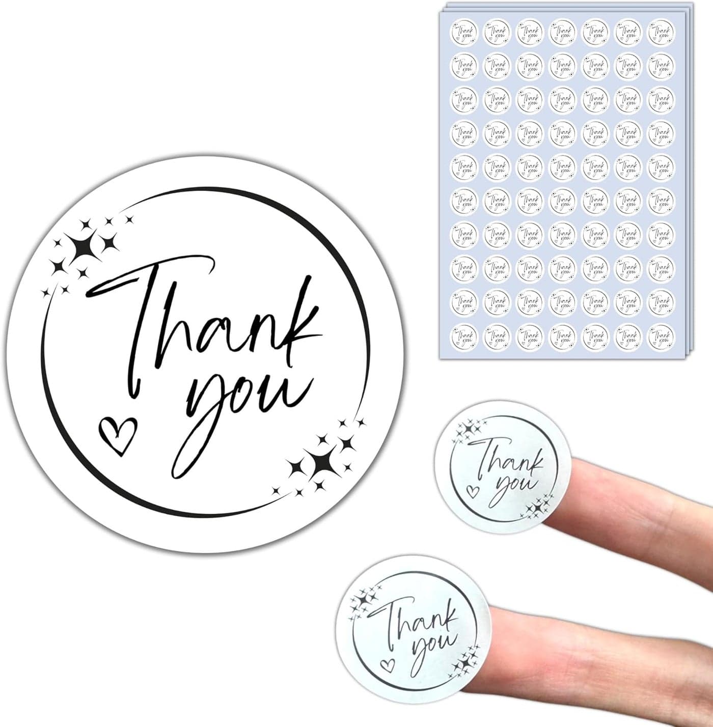 700 Pieces 1 inch Thank You Stickers Labels for Small Business Packaging