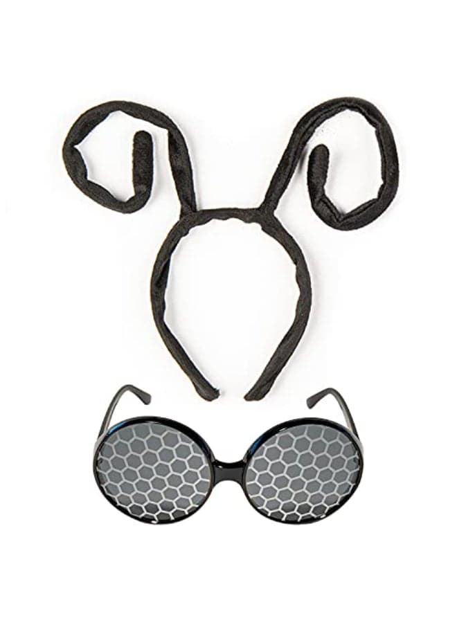 Funcredible Bug Antenna Headband Glasses Insect Costume Headwear for Adults Perfect for Halloween Festivals Concerts Cosplay Themed Events