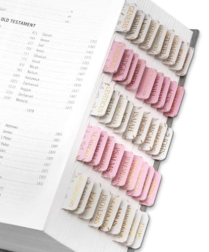 Bible Tabs for Women & Men, Bible Tabs for Study Bible, Large Print Bible Tabs for Easy Navigation, Bible Index Tabs, 66 Tabs Old & New Testament, Extra 9 Blank Tabs - Sketch Floral