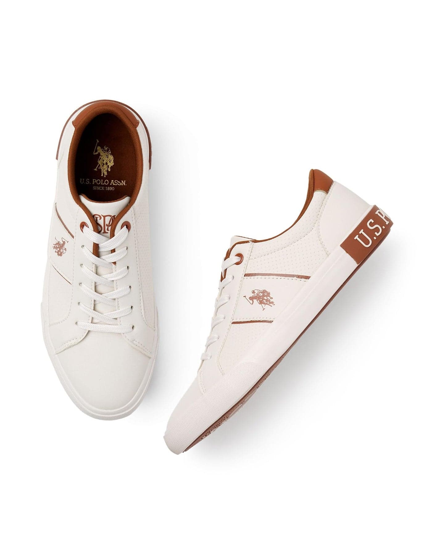 U.S. Polo Assn. Women Zesta 3.0 Colourblock Sneakers with Textured Sole Beige