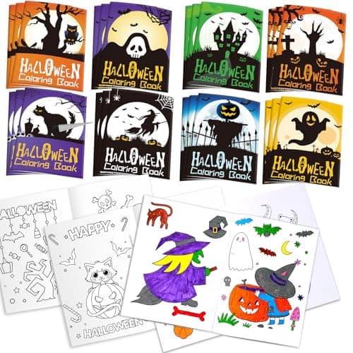 Max Fun 24 Pack Halloween Coloring Books for Kids Ages 24 48 812 Bulk Mini Coloring Books for Boys Girls Halloween Trick or Treat Goodie Bag Fillers Gifts Fun Activity Party Favor Supplies