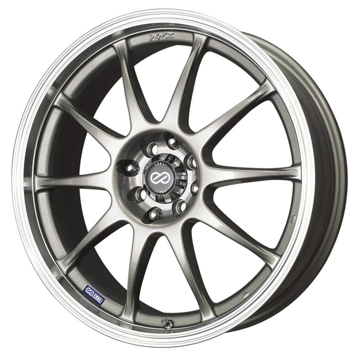 16x7 Enkei J10 Silver w Machined Lip WheelsRims 4x1001143 40967010SP