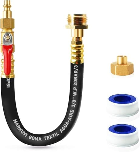 RV Camper Winterizing Kit 16 Sprinkler Winterization Kit with Shut Off Valve 34 RV Water Blowout AdapterAir Compressor Quick Connect for Winterize ShipMotorhome Boat Camper Travel Trailer