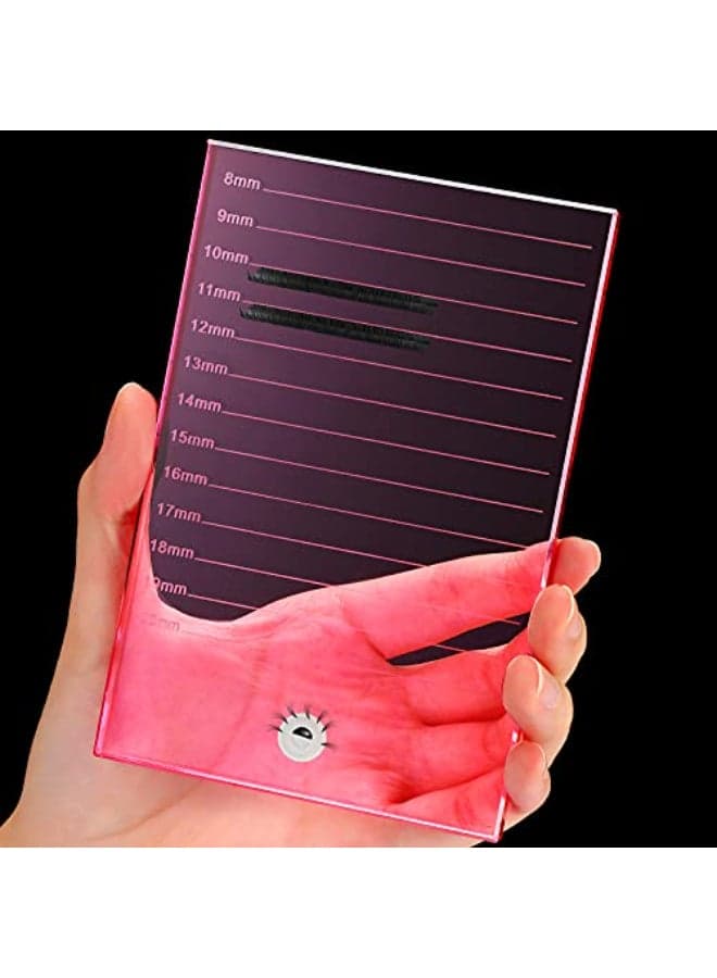 Maitys Eyelash Crystal Pallet Eyelash Extension Pallet Bigger Size Glass False Lash Tray Strip Adhesive Glue Holder59 x 394 x 031 InchPink