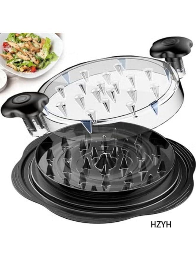 Chicken Shredder Shred Machine, Large Meat Shredder Machine, Chicken Shredding Tool with Clear Cover and Non-Skid Base, Ergonomic Handle, BPA Free, Shred Machine Tool for Pork, Beef and Chicken