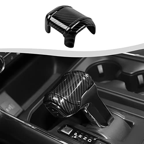SQQP Carbon Fiber Gear Shift Knob Cover Stick Shifter Cap Cover Compatible with Ford F150 2021-2025+