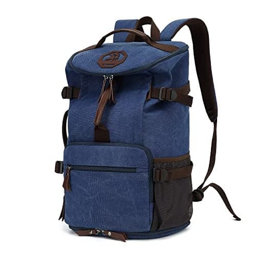 Kalesi Gym Duffle Bag Backpack 4Way Vintage canvas with Shoes Compartment for travel Sport Hiking laptop Vintage blue