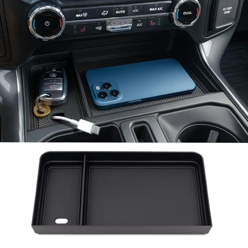 MELSTOM Center Console Organizer for Ford F150 Accessories 2021-2025 / Lightning XLT 2022-2024, Deep Center Console tray Perfect for F150 Right in Front Shifter