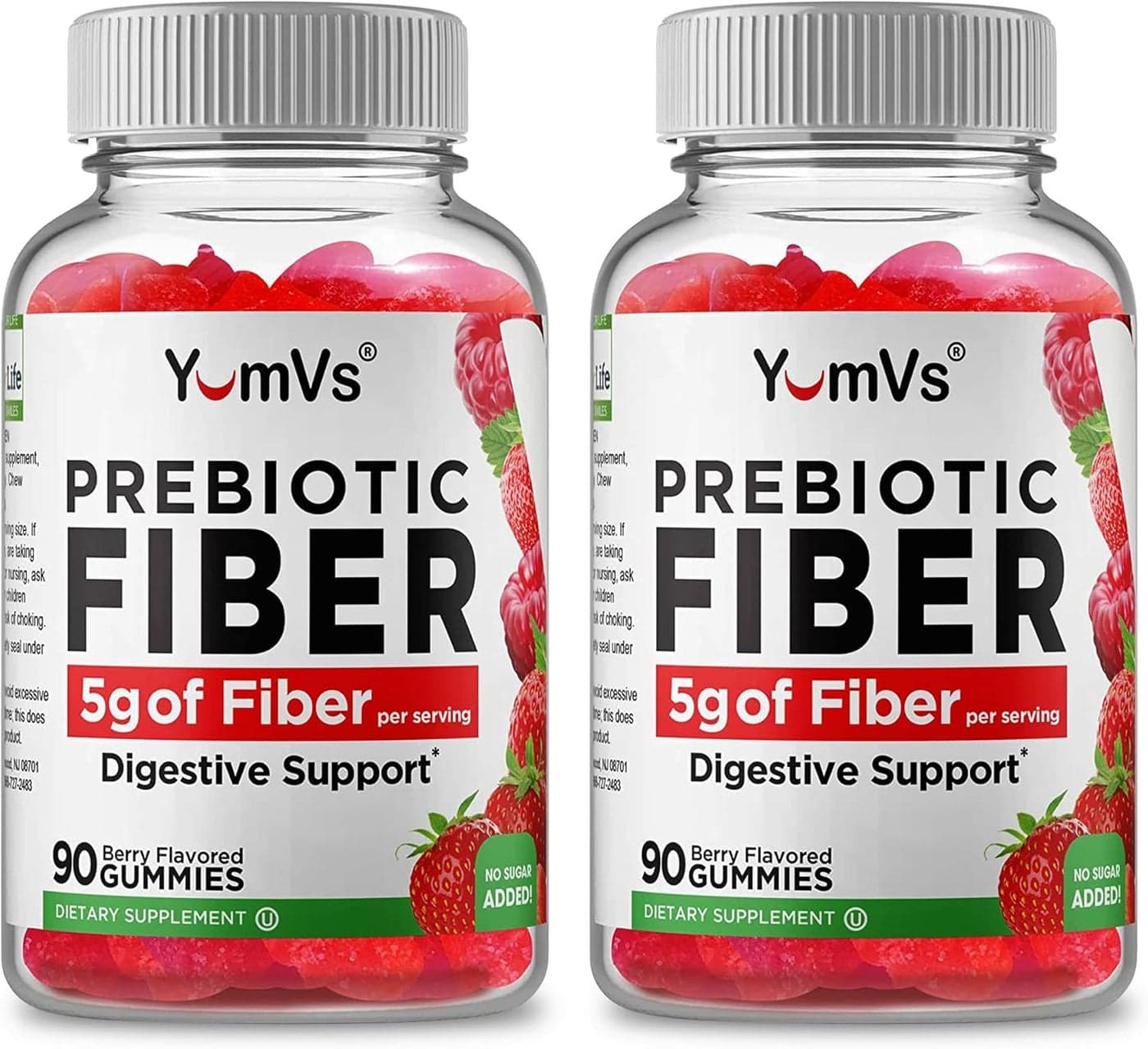 YumVs Prebiotic Fiber Gummies for Adults Kids 5g Digestive Aid Gummy Fiber Supplement Keto Friendly Prebiotic Daily Fiber Supplement for Women Men No Sugar Added Dietary Fiber 90 Count