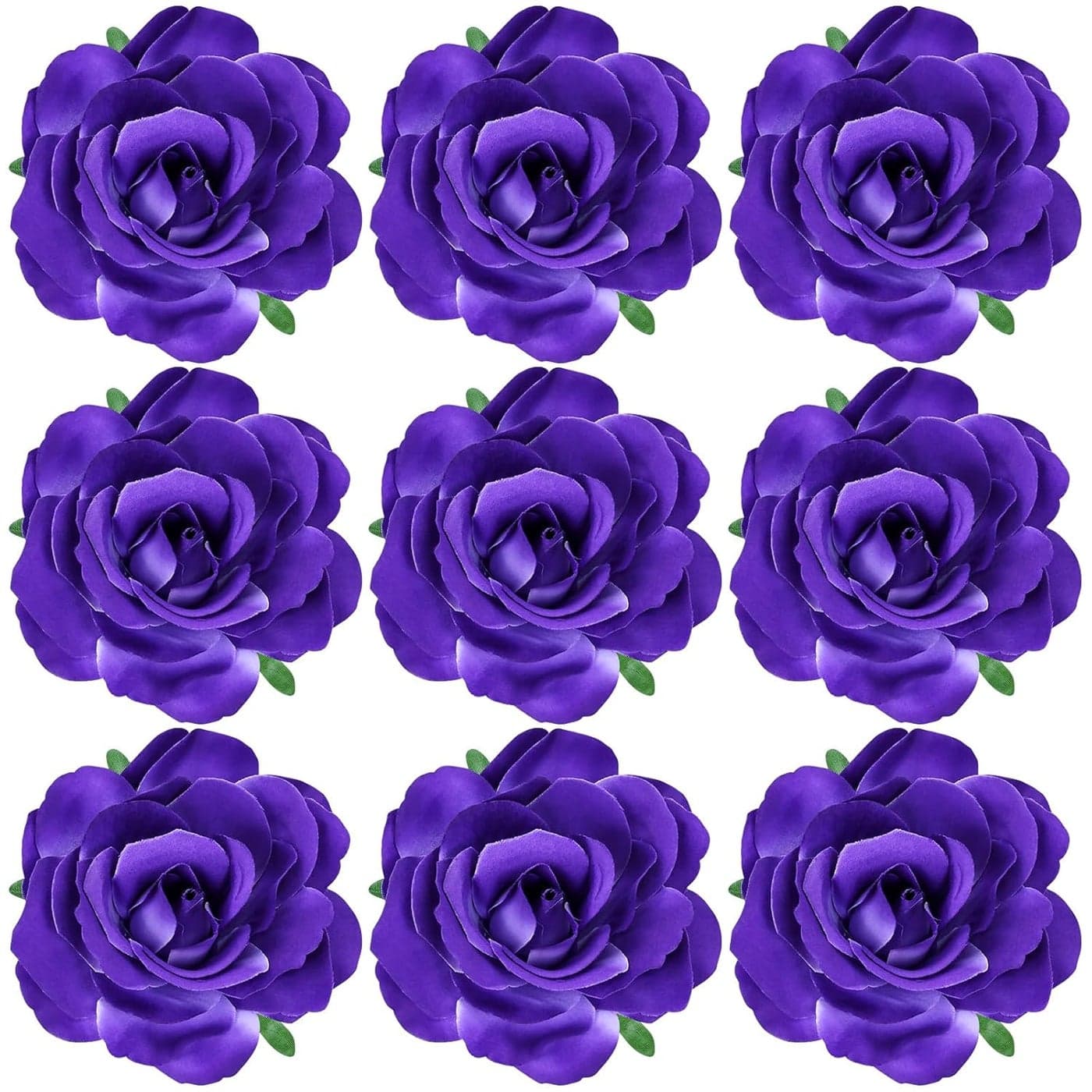 inSowni 9 Pack 10cm4 Purple Mexican Rose Flower Alligator Duckbill Hair Clips Barrettes Brooches Wedding Party Prom Floral Hair Pins Accessories for Women Girls