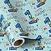 RUSPEPA 1st Birthday Boy Wrapping Paper Mini Roll Dinosaur Truck Happy Birthday Design for Boys Birthday Party and More 17 inches x 164 feet 1 Year Old