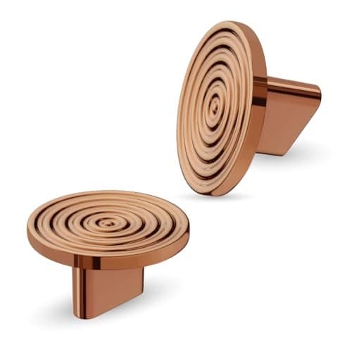 LAPO 10 Piece Drawer Knobs for Home & Office – Durable and Elegant Zinc Door Knob for Cabinets, Cupboards & Dressers (PVD Rose Gold Finish) KN
