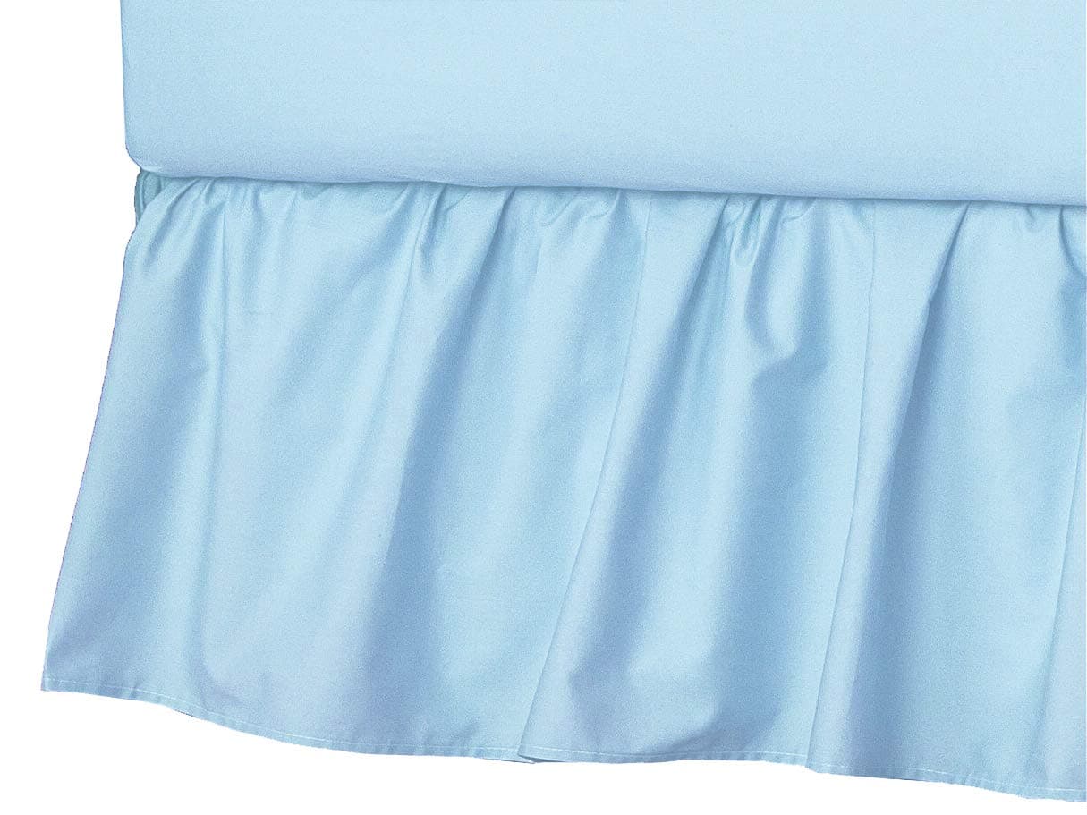 American Baby Company Ultra Soft Microfiber Ruffled PortaMiniCrib Skirt Blue for Boys and Girls