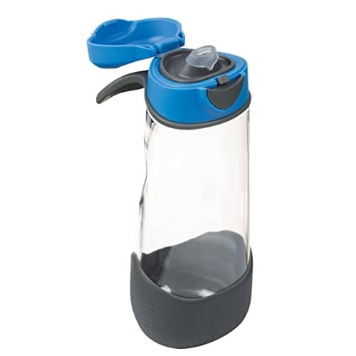 bbox 20oz Sport Spout Kids Water Bottle for School Sports Daycare NoStraw Design for Easy Cleaning Leakproof Ergonomic Triangle Grip Dishwasher Safe BPA Free PFAS Free Blue Slate
