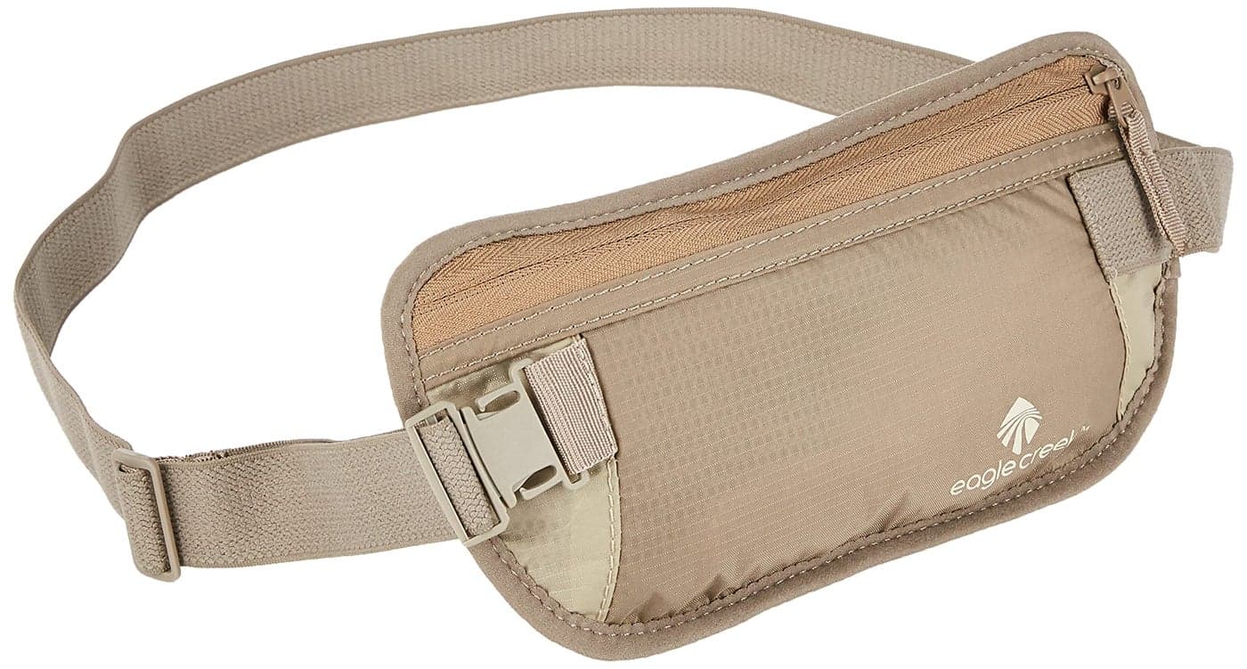 Eagle Creek Undercover Hidden Pocket - Travel Money Belt Deluxe for Men and Women, Khaki