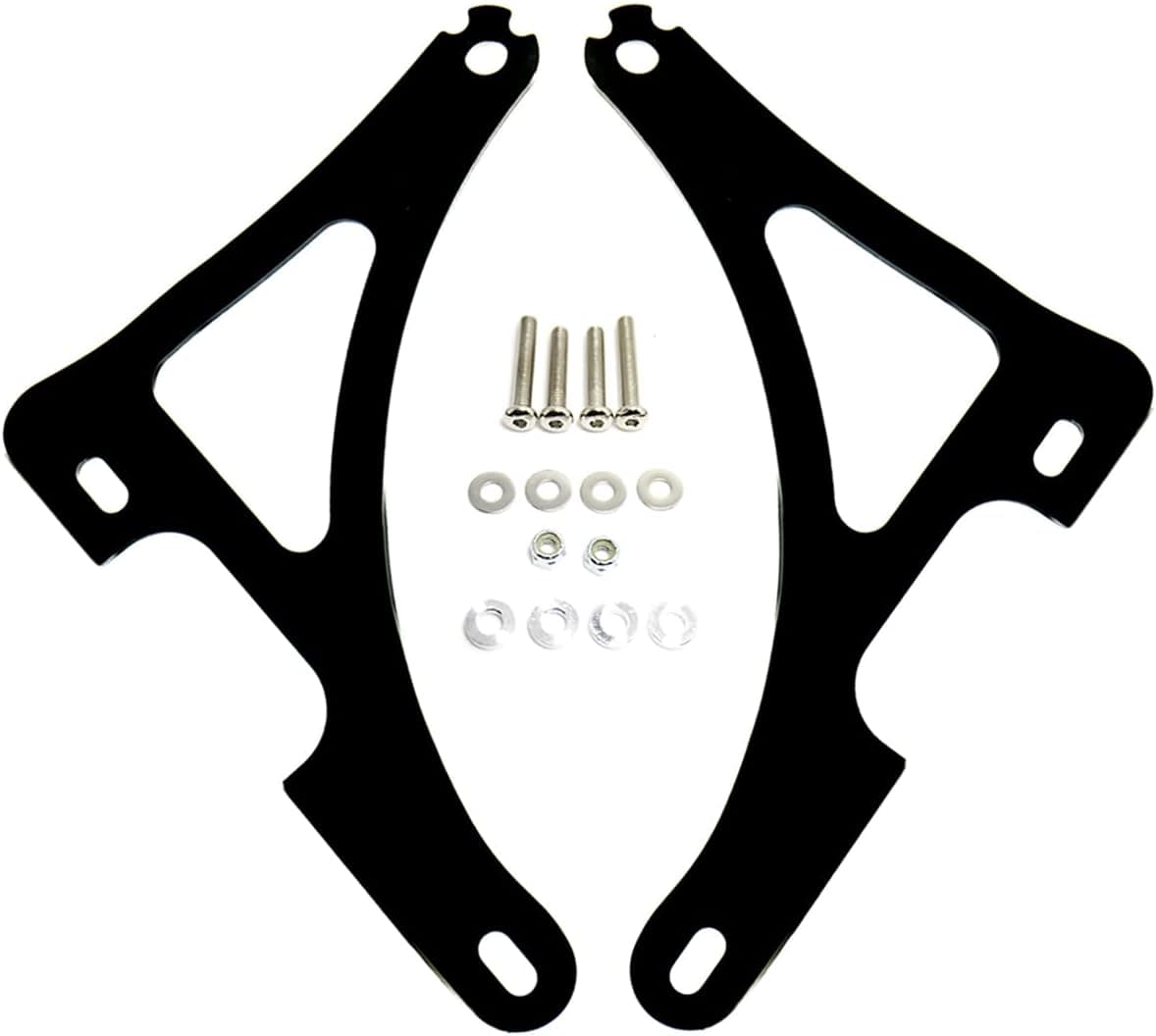 M Maintenanse Adjustable Driver/Passenger Seat Backrest Fixed Mounts for Sportster 00-22 (Black)