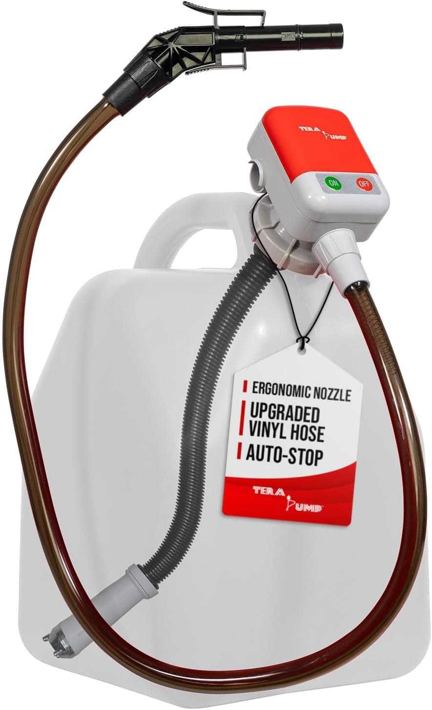 TERA PUMP 5th Gen. Overflow Protection Fuel Transfer Pump with 3.25-ft Hose