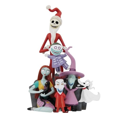 Enesco Disney Showcase the Nightmare Before Christmas Character Pyramid Figurine 9 Inch Multicolor
