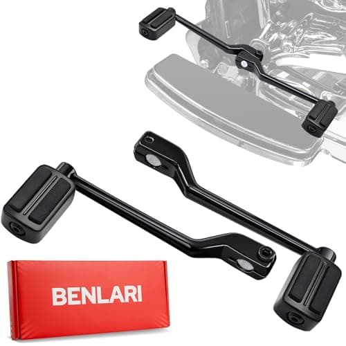 Benlari Heel Toe Shifter Pegs 304 Stainless Steel Shifter Lever Pegs Fit for Harley Touring Street Glide Road Glide Road King Electra Glide 19882024 FL Softail 19862017 Trike 20082024 Black