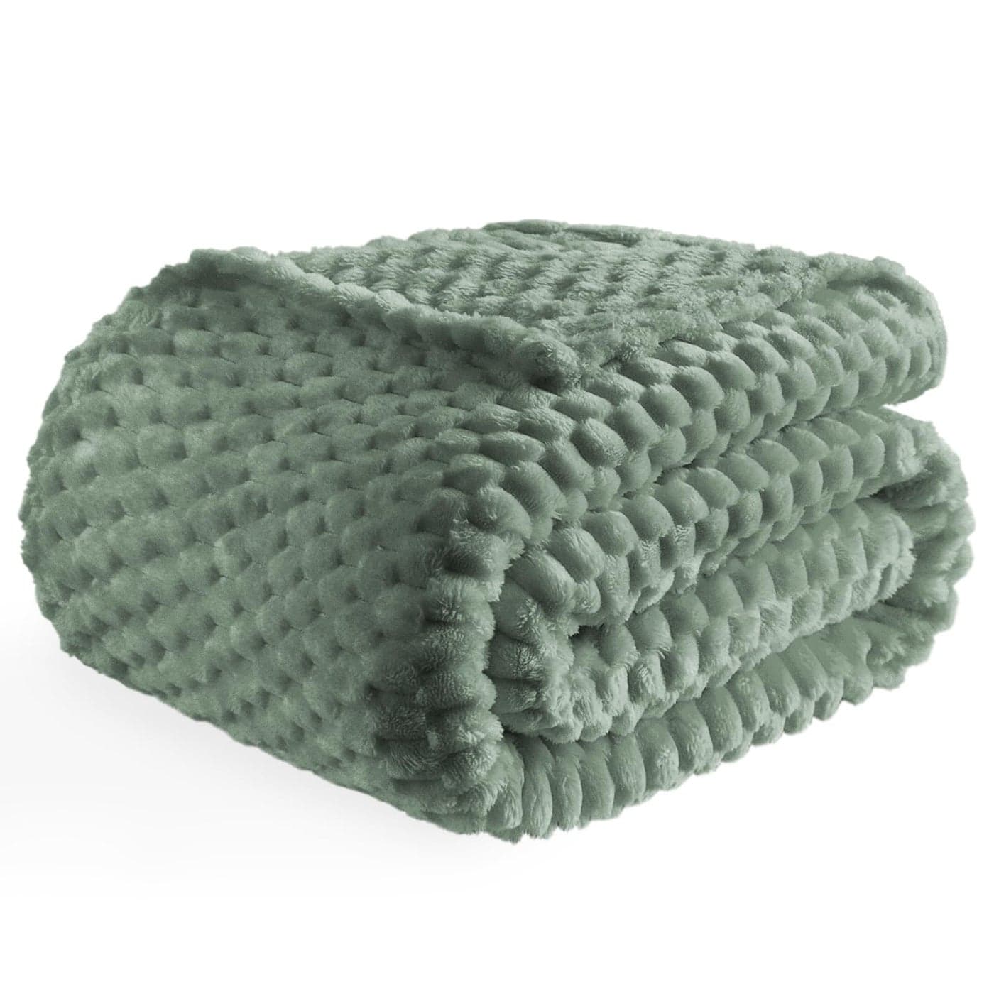 Bnuitland Sage Green Flannel Throw Blanket 50X70 inches 300 GSM Fleece Cozy Warm Soft Home Decor Lightweight Bed Sofa Blanket for Adults Suitable for All Seasons
