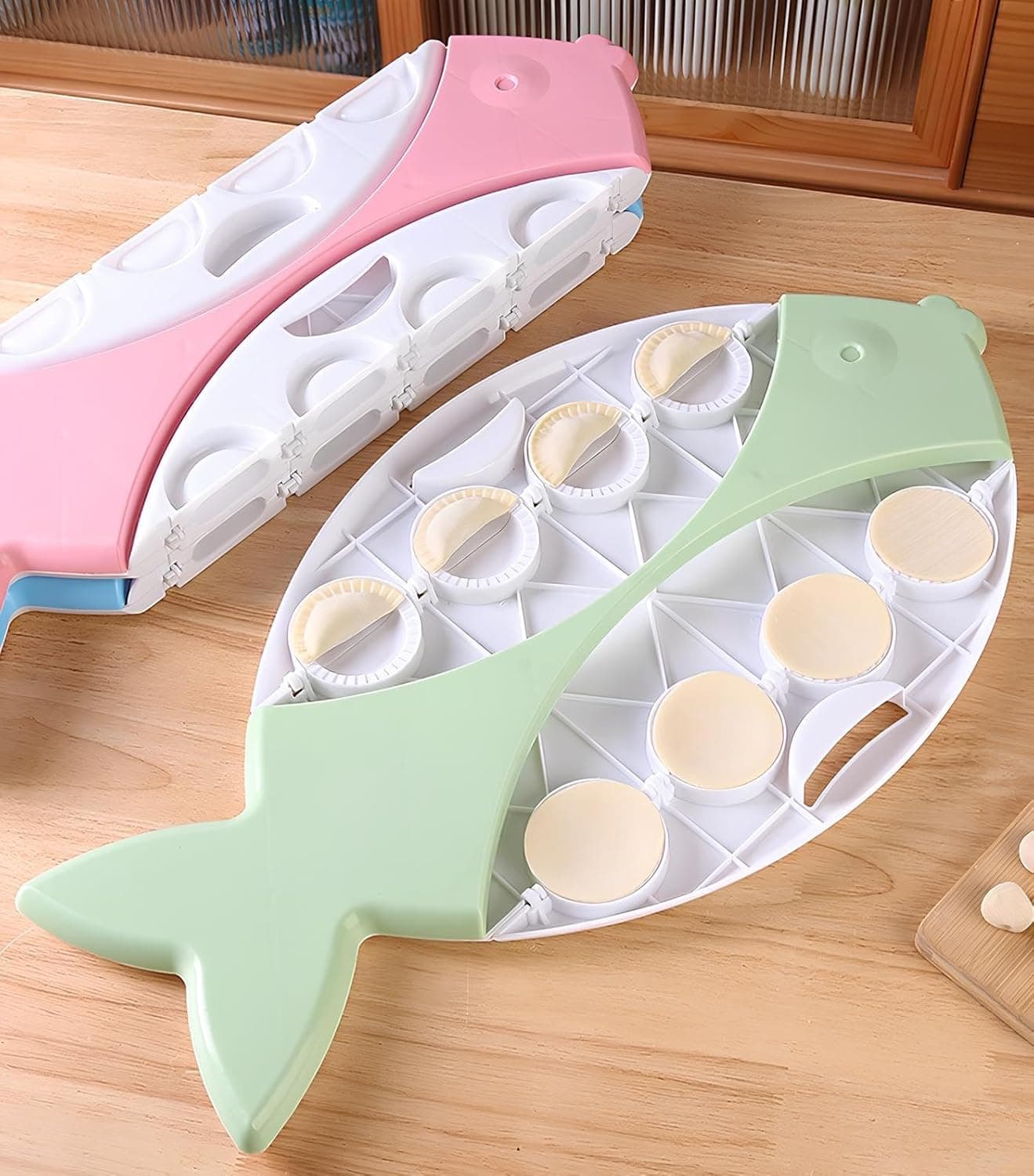 Istara 8in1 Dumpling Maker Ghughra Momos Maker Machine Skin Press Mould for Gujiya Ghughra Mould Machine Samosa Maker Kajjikayalu Karanji Maker Kitchen Tool with Dumpling Maker
