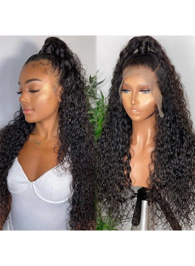 Deep Wave Lace Front Wigs Human Hair Wigs for Black Women 13x4 Lace Front Wigs Human Hair 16 Inch
