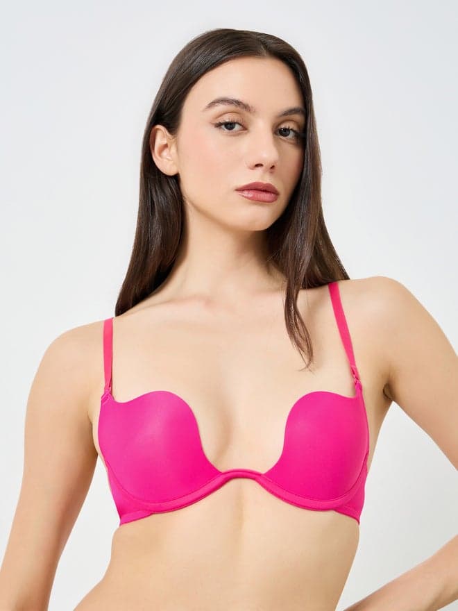 Styli Solid Padded Wired Regular Bra
