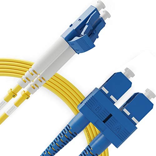 BEYONDTECH 1m (3.28ft) LC to SC Fiber Patch Cable – UPC Single-Mode Duplex Fiber Optic Cable – 9/125µm core, Compatible with OS1 & OS2 – LSZH PUREOptics Series