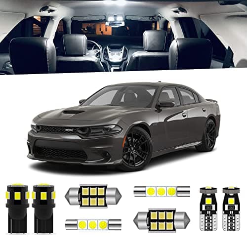 ENDPAGE 16Pieces Charger Interior LED Light Kit Package for Dodge Charger 2011 2012 2013 2014 2015 2016 2017 2018 2019 2020 2021 White LED Lighting Package License Plate Lights Install Tool